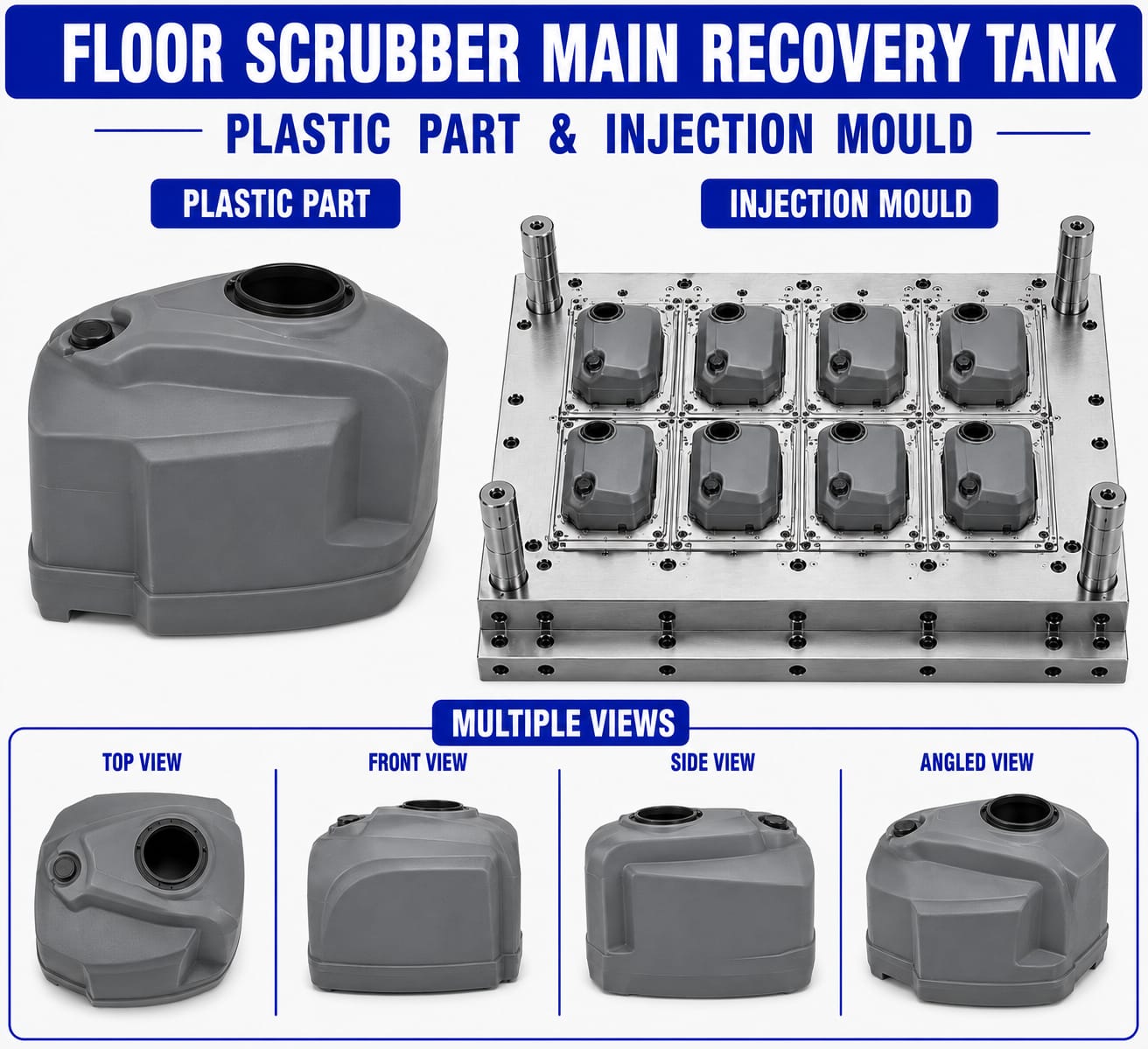 Floor Scrubber Plastic Main Recovery Tank Mould and Moulding Service